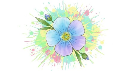 Vibrant blue flower burst