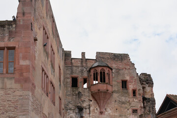 Ruins of Historic Heidelberg Castle.Ruins of the historic Heidelberg Castle located above the town.

