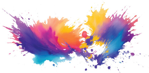 Colorful abstract watercolor paint splashes and stains texture background design