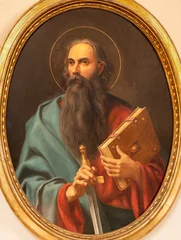 Wandcirkels plexiglas Jezus Christus Lodi - The painting of St. Paul the Apostle in church Chiesa di San Francesco by anonymous artist of 19. cent.  © Renáta Sedmáková