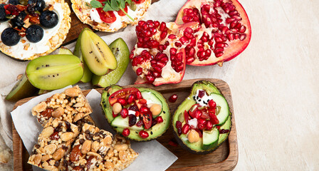 Obraz premium Healthy vegan dessert concept.