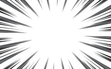 Fototapeta premium Anime Radial Black Speed Line Background