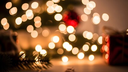 Blurres Christmas Lights in the Night