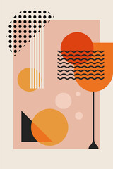 Retro Geometric Cocktail and Drink Vector Illustration Collection