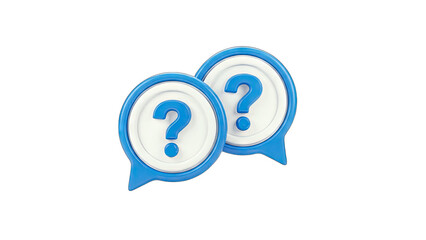 Question Mark Speech Bubbles - Asking Questions Concept