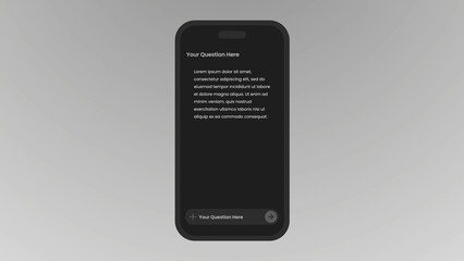 AI Text Generate Phone Prompt Animated Template