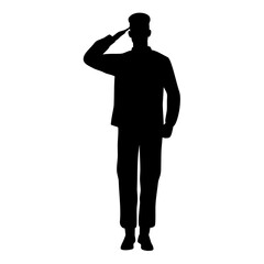 Veterans Day Silhouette. Vector Image