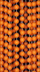 rideau de billes couleur orange, PNG format 9:16