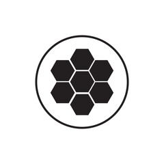 Obraz premium honeycomb icon simple outline vector sign