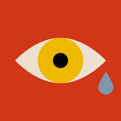 Eyeball. Eye flat vector illustration. Eye Symbol. Cartoon eyeball.