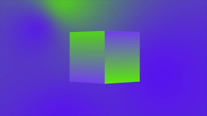 Abstract composition of purple and green gradient squares on a colorful background - Powered by Adobe