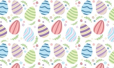 Easter eggs pastel seamless pattern