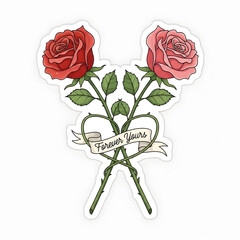 Elegant Red Rose Flower Background for Rose Day