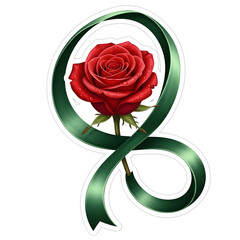 Valentine Love Background Featuring Romantic Red Rose