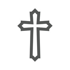 Stylized Christian Cross Symbol Design Illustration