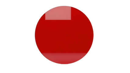 Red circle PNG isolated on transparent background, simple geometric shape for graphic design and creative projects, minimalist element