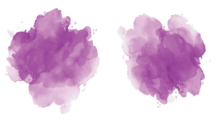 Set of watercolor circles brash pink on white background. Color splashing hand drawn transparent vector background. water color texture for cards, Brushstrokes and splashes.