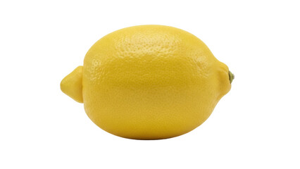 Bright yellow lemon isolated PNG on transparent background, citrus fruit for cooking and healthy eating