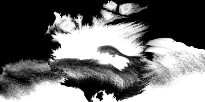 Black ink brush paint stroke transition Brush leak spreads over screen liquid splashing, drops, strokes, stain grunge. stencil frame drip spray, liquid graffiti ink splatter background, watercolor 4K
