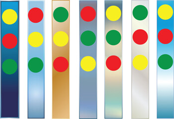 Traffic  light with vertical  pillar