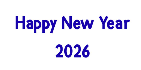 Happy New Year 2026 clean minimal text