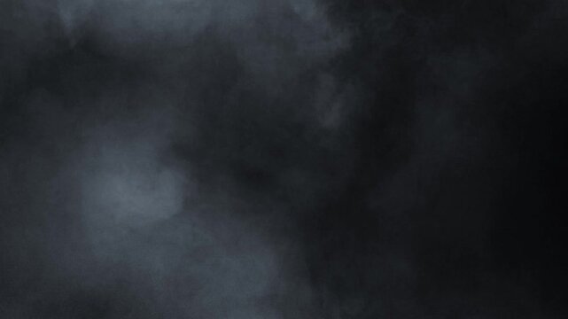 Abstract white smoke in slow motion. Smoke, Cloud of cold fog in light spot background. Light, white, fog, cloud, black background, 4k, ice smoke cloud. Floating fog.	