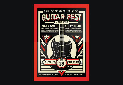 Guitar Festival Flyer Template