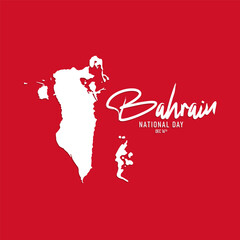 Bahrain national day celebration greeting card