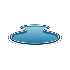 Swimming pool Flat vector icon for logo