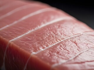 Butcher's Cut: Raw Beef Tenderloin or Roast Bound with String on Dark Background
