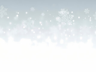 Fototapeta premium Abstract blue and silver Christmas winter background with pattern of falling snowflakes and stars for season's holiday card design