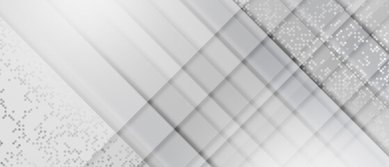 Modern template abstract white geometric shape with futuristic concept background