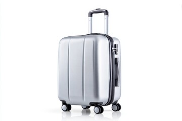 Sleek silver suitcase for modern travelers