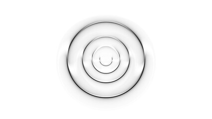 Isolated concentric glass-effect circles with transparent background, perfect as overlay for UI, motion graphics, futuristic branding and digital layouts.