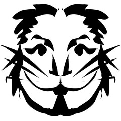 Tiger head vector tattoo design 