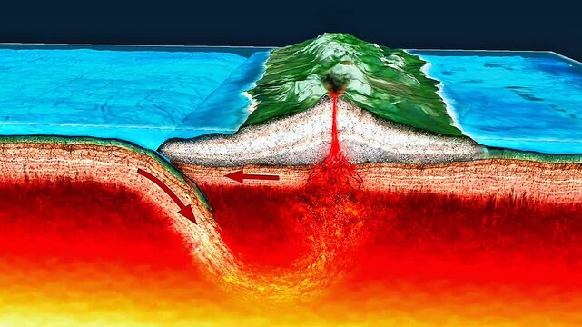 oceanic and continental plates collide with each other.