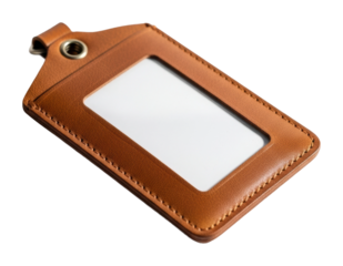 Identification tag office desk product minimalist isolated on transparent background