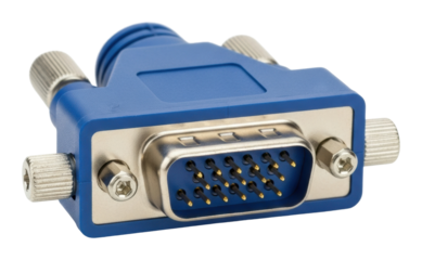 Vga connector details tech workshop product showcase isolated on transparent background