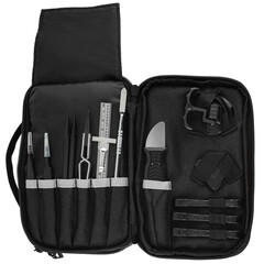 Compact bag with a professional set of tools for repairing smartphones and electronics.