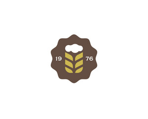 Brewery logotype. Beer  logo design template. Pub modern symbol. Stylized mug of beer badge emblem