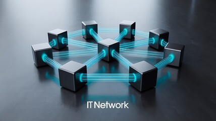 Modern it network infrastructure and data connection system
