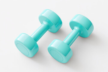 Colorful dumbbells for fitness and exercise
