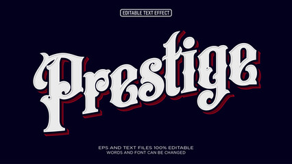 Prestige text victorian vintage style editable text effect
