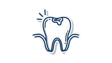 Tooth with Cavity Showing Pain - Dental Icon