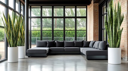 modern living room with sofa