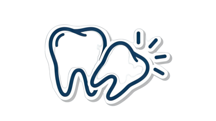 Toothache: Dental Illustration with Pain Symbol