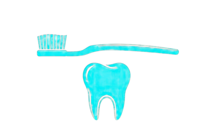 Toothbrush and Tooth Illustration for Dental Care