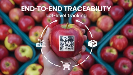 Food traceability system with qr code and supply chain tracking
