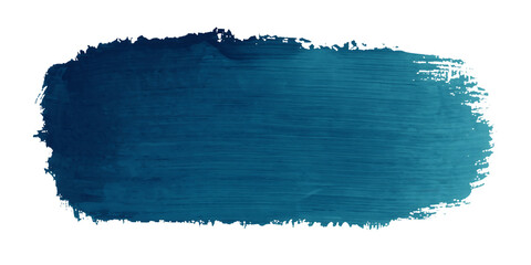 Blue Watercolor Brush Stroke on Black Background