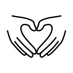 Hands making heart SVG